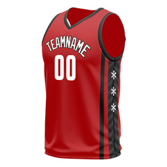 Custom Red Basketball Jersey Mesh Athletic City Team Sport Shirts