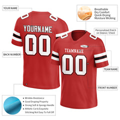 Custom Red Football Jersey Print Name Number Logo American Special Fans Edition Design Shirts