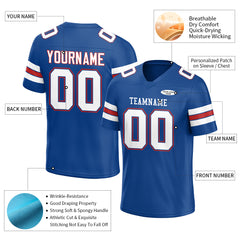 Custom Royal Football Jersey Print Name Number Logo American Special Fans Edition Design Shirts