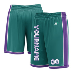 Custom Teal Basketball Shorts Athletic Mesh Training Shorts