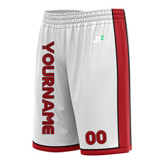 Custom White Basketball Shorts Athletic Mesh Training Shorts