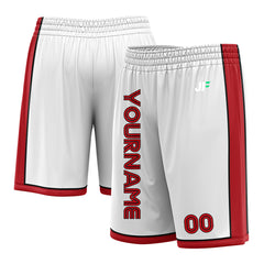 Custom White Basketball Shorts Athletic Mesh Training Shorts