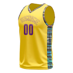 Custom Yellow Basketball Jersey Design Your Own Mesh Athletic Sport Shirts