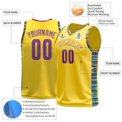 Custom Yellow Basketball Jersey Design Your Own Mesh Athletic Sport Shirts