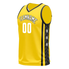 Custom Yellow Basketball Jersey Mesh Athletic City Team Sport Shirts