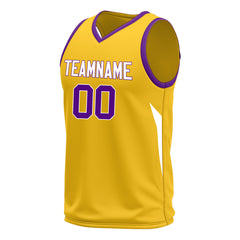 Custom Yellow Basketball Jersey Design Your Own Mesh Sportswear Shirts