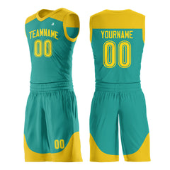 Custom Aqua Mesh Basketball Uniform For Adult Youth Fans Jersey