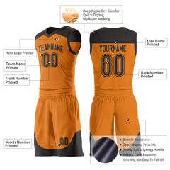 Custom Bay Orange Mesh Basketball Uniform For Adult Youth Fans Jersey