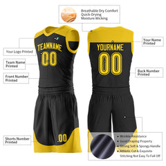 Custom Black Mesh Basketball Uniform For Adult Youth Fans Jersey