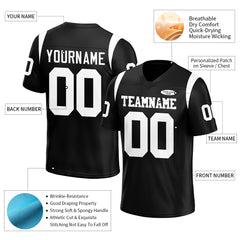 Custom Black Football Jersey Athletic Special Fans Edition Shirt