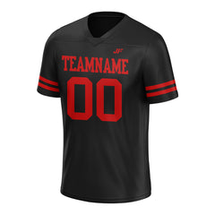 Custom Black Football Jersey Athletic Shirt For Adult Youth