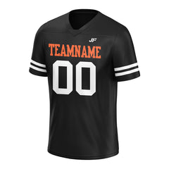 Custom Black Football Jersey Athletic Shirt For Adult Youth