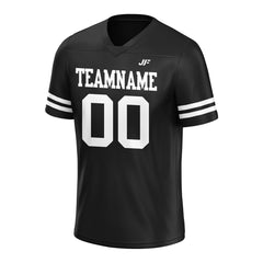 Custom Black Football Jersey Athletic Shirt For Adult Youth