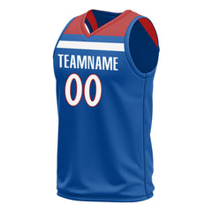 Custom Blue Basketball Jersey Mesh Athletic Sports Shirts Design Your Own