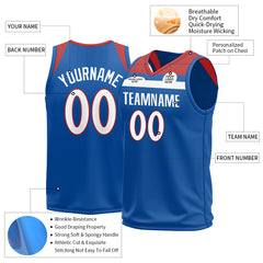 Custom Blue Basketball Jersey Mesh Athletic Sports Shirts Design Your Own