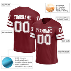 Custom Burgundy American Football Jersey Athletic Special Fans Edition Sportwear Shirt