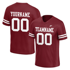 Custom Burgundy Football Jersey Athletic Shirt For Adult Youth