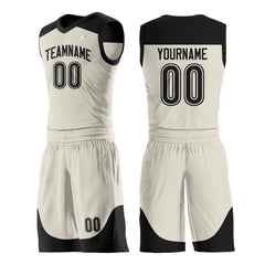 Custom Cream Mesh Basketball Uniform For Adult Youth Fans Jersey