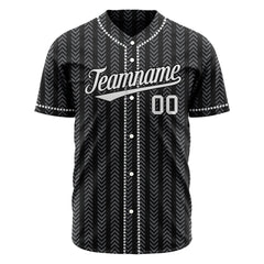 Custom Black Full Button Down Fans Special Edition Authentic Stripe Baseball Jersey