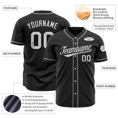 Custom Black Full Button Down Fans Special Edition Authentic Stripe Baseball Jersey