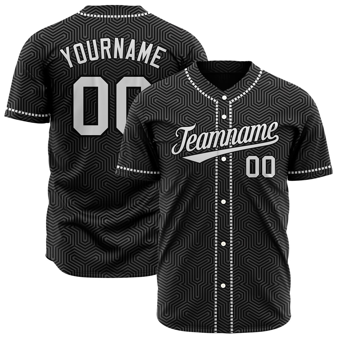 Custom Black Full Button Down Fans Special Edition Authentic Stripe Baseball Jersey