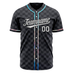 Custom Black Full Button Down Fans Special Edition Authentic Stripe Baseball Jersey