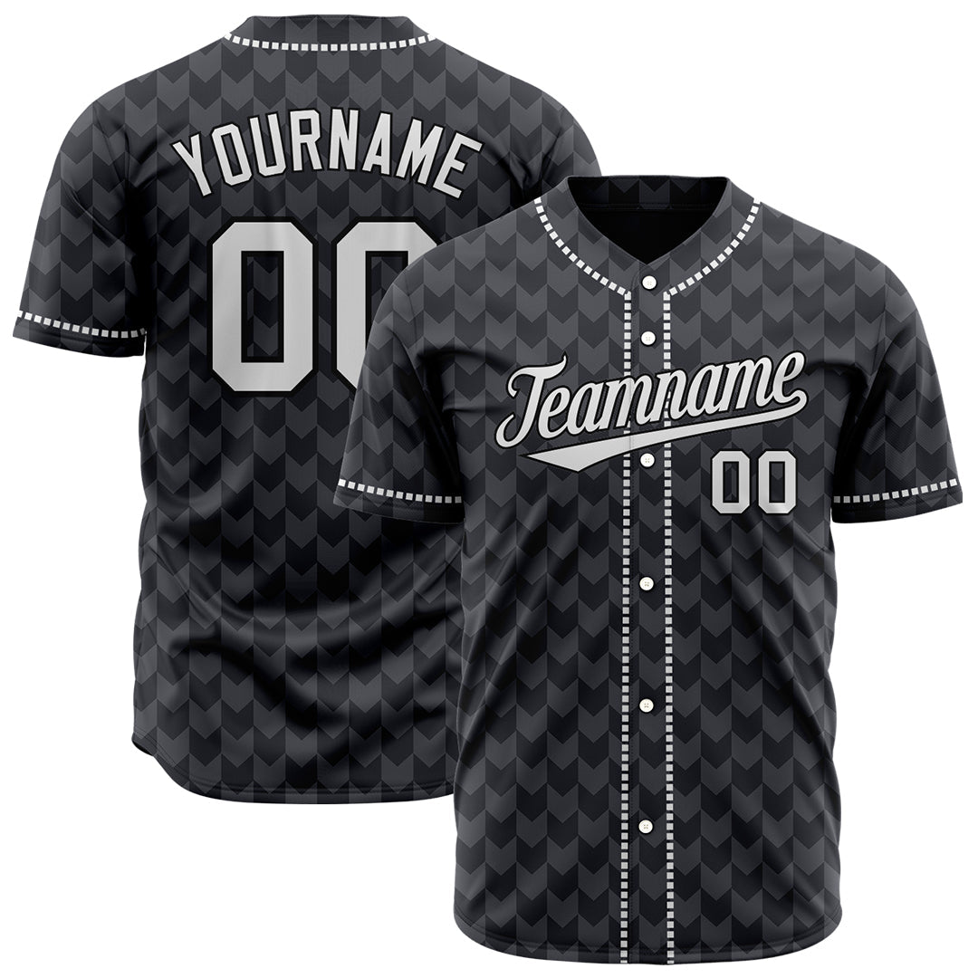 Custom Black Full Button Down Fans Special Edition Authentic Stripe Baseball Jersey