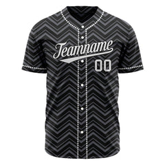 Custom Black Full Button Down Fans Special Edition Authentic Stripe Baseball Jersey