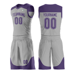 Custom Gray Mesh Basketball Uniform For Adult Youth Fans Jersey