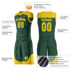 Custom Green Mesh Basketball Uniform For Adult Youth Fans Jersey