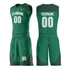 Custom Kelly Green Mesh Basketball Uniform For Adult Youth Fans Jersey