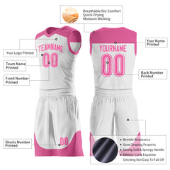 Custom Medium White Mesh Basketball Uniform For Adult Youth Fans Jersey