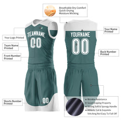 Custom Midnight Green Mesh Basketball Uniform For Adult Youth Fans Jersey