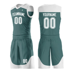 Custom Midnight Green Mesh Basketball Uniform For Adult Youth Fans Jersey