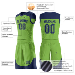 Custom Neon Green Mesh Basketball Uniform For Adult Youth Fans Jersey