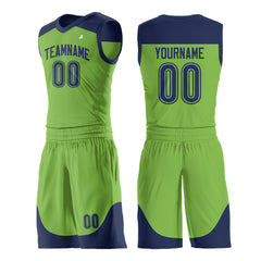 Custom Neon Green Mesh Basketball Uniform For Adult Youth Fans Jersey