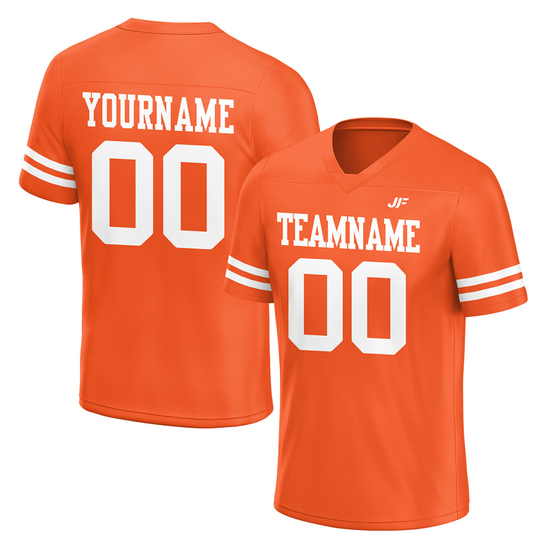 Custom Orange Football Jersey Athletic Shirt For Adult Youth