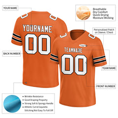 Custom Orange USA Football Jersey Athletic Special Fans Edition Sportwear Shirt