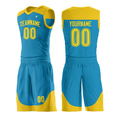 Custom Panther Blue Mesh Basketball Uniform For Adult Youth Fans Jersey