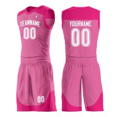 Custom Pink Mesh Basketball Uniform For Adult Youth Fans Jersey