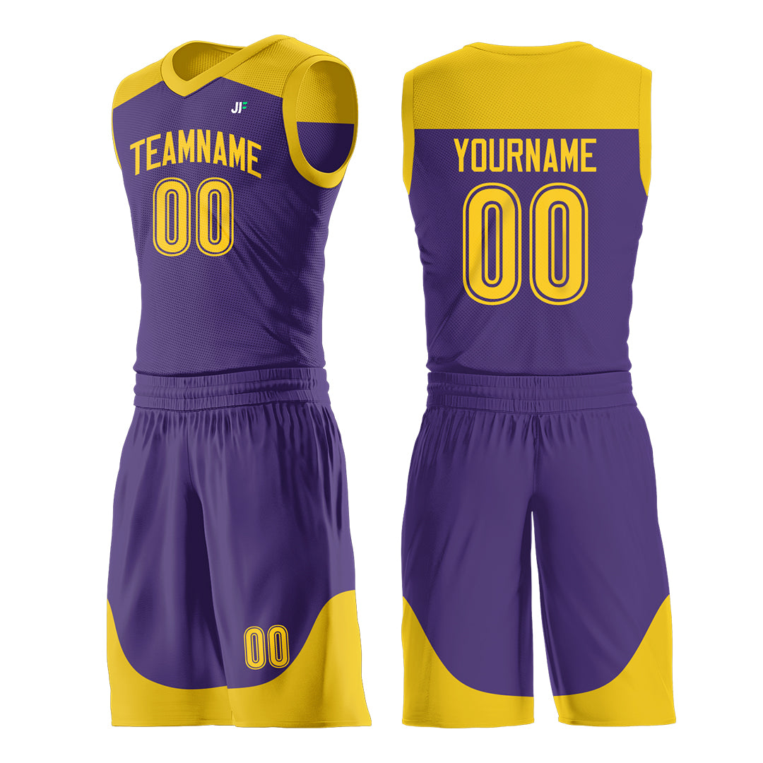 Custom Purple Mesh Basketball Uniform For Adult Youth Fans Jersey