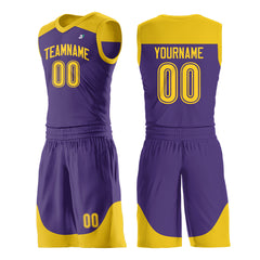 Custom Purple Mesh Basketball Uniform For Adult Youth Fans Jersey