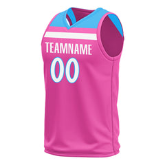 Custom Pink Basketball Jersey Mesh Athletic Sports Shirts Design Your Own