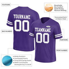 Custom Purple Football Jersey Athletic Shirt For Adult Youth