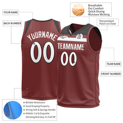 Custom Red Basketball Jersey Mesh Athletic Sports Shirts Design Your Own