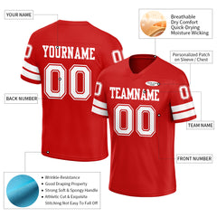 Custom Red American Football Jersey Athletic Special Fans Edition Sportwear Shirt