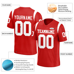 Custom Red Football Jersey Athletic Special Fans Edition Shirt