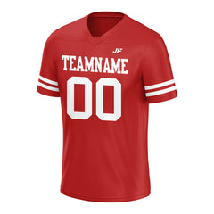 Custom Red Football Jersey Athletic Shirt For Adult Youth