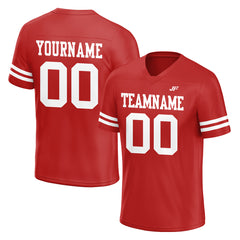 Custom Red Football Jersey Athletic Shirt For Adult Youth