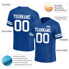 Custom Royal Football Jersey Athletic Shirt For Adult Youth